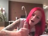 Emo Redhead Girl Makes Him Cum Twice