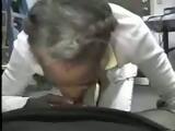 Black Granny Sucking Cock and Swallowing Cum