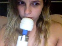 Busty amateur play wet body and masturbates toys on webcam