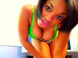 Ebony Amateur Pleasing Herself On Webcam