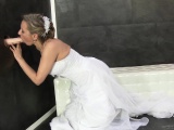 Glam bride gets bukkaked