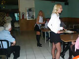 3 hot maids in restaurant