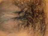 Cute asian coed mouth fucking hairy dick in close up