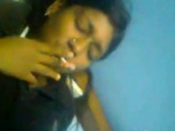 Desi girl smoking and giving blowjob